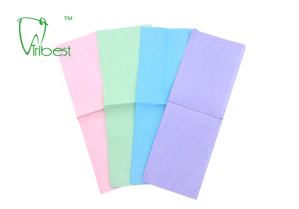 2 Ply Paper 1 Ply Film Disposable Dental Bibs 33x45cm Without Tie