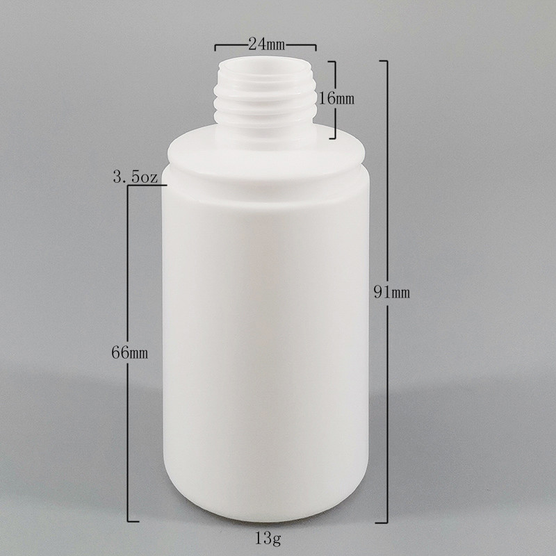 100ml 110ml Plastic Round Cosmetic Lotion Bottle With Clear Cap