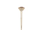 Vonira Beauty Studio Makeup Cosmetic Highlighter Fan Brush With Golden Aluminum