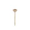 Buy cheap Vonira Beauty Studio Makeup Cosmetic Highlighter Fan Brush With Golden Aluminum Ferrule Birch Wooden Handle from wholesalers