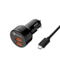Buy cheap Aluminium Material Fast Car Charger , 5V 2.4A Dual USB Car Charger For Smart product