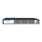 Factory OEM 24 Port Fiber Poe Switch 24*10/100/1000mbps POE Port,2*1000mbps SFP