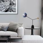 Modern creative Glass LED Table Lamp for Living Room Grass Shade Metal Black