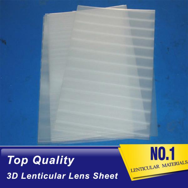 Buy cheap PLASTIC LENTICULAR 100lpi lens sheet 3d lenticular 0.35mm PET film matericals for 3d flip zoom morphing animation effect from wholesalers