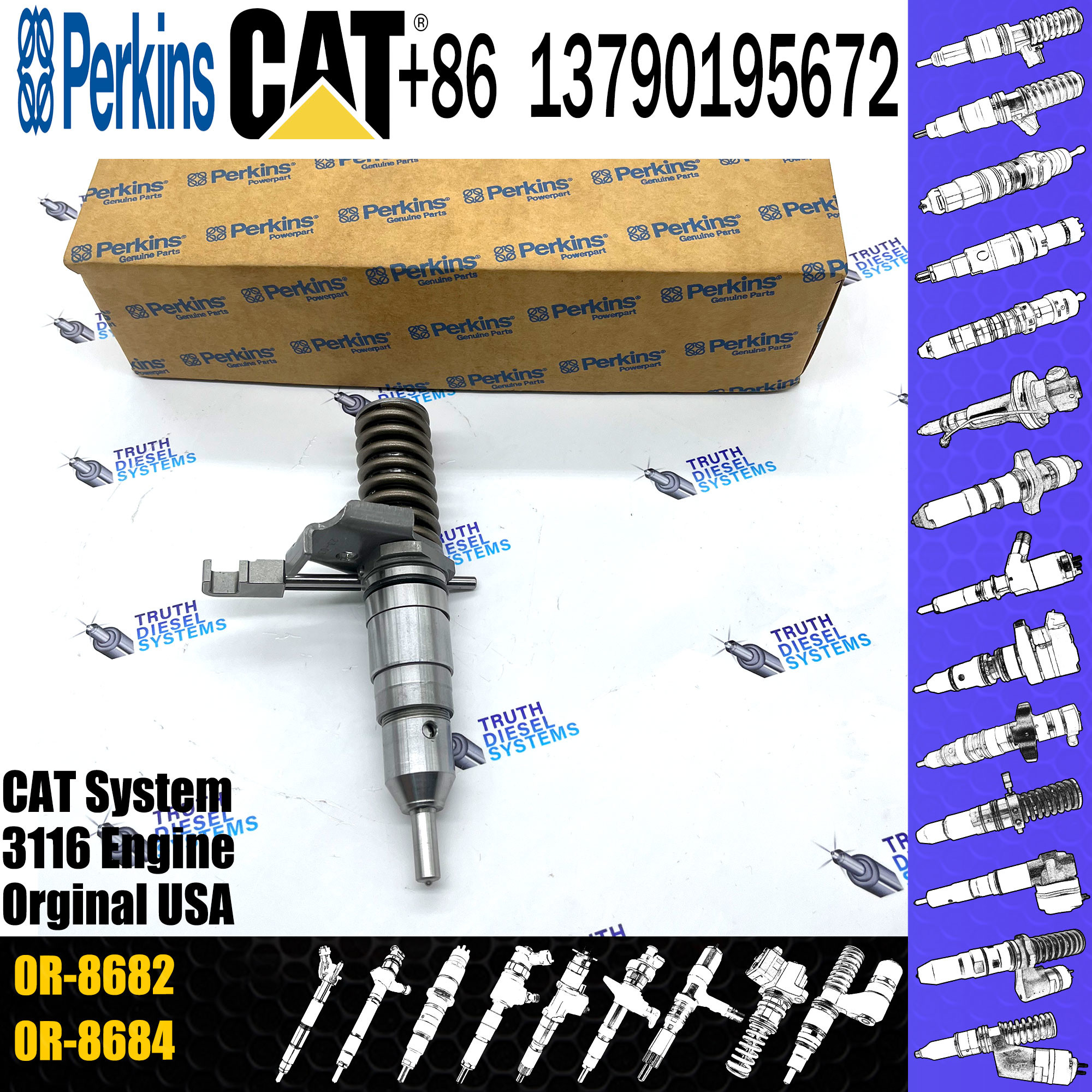 Cat 3116 injector 4p2995 10r-0782 0R-8682 for caterpillar engine 3116 injector
