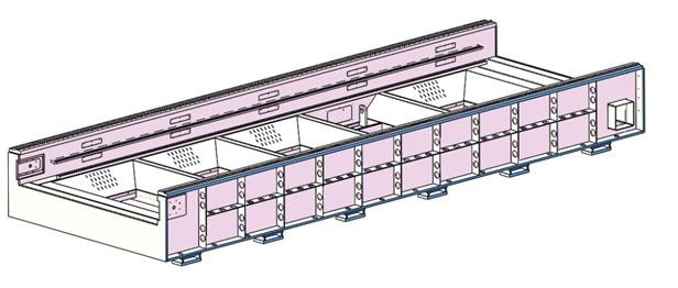 Exchange table type 3000W full cover laser cutting machine 6mx2m for carbon steel stainless steel cut