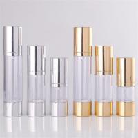 Buy cheap Transparent Plastic Airless Cosmetic Packaging With Spray Pump Screw Up product