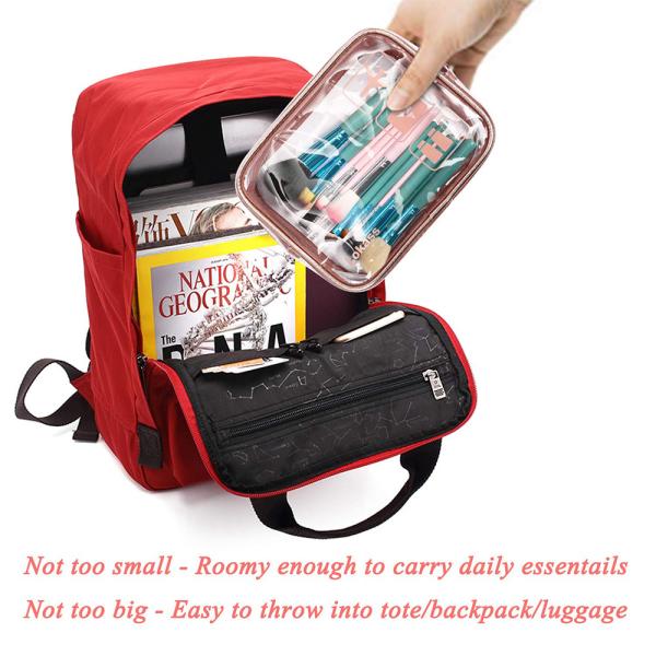 Buy cheap Roomy Zippered See Through PVC Makeup Bag For Girls from wholesalers