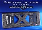 Logo Printed Glossy Twill Carbon Fiber License Plate Frame