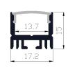 Buy cheap Building LED Strip Light Channel Track aluminum Suspended Profile Surface Mounted from wholesalers