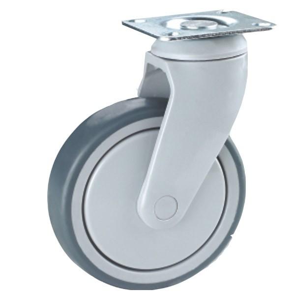 Buy cheap 125mm Nylon Bracket TPR Tread Plate Swivel Medical Caster Wheel from wholesalers