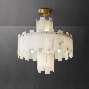 Buy cheap Iron Scagliola High End Pendant Lights With Marble Lampshade from wholesalers
