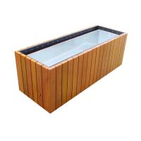 Buy cheap Floor Boughpot Type Large Wooden Planters With Sandblasting Zinc Spraying Finish product