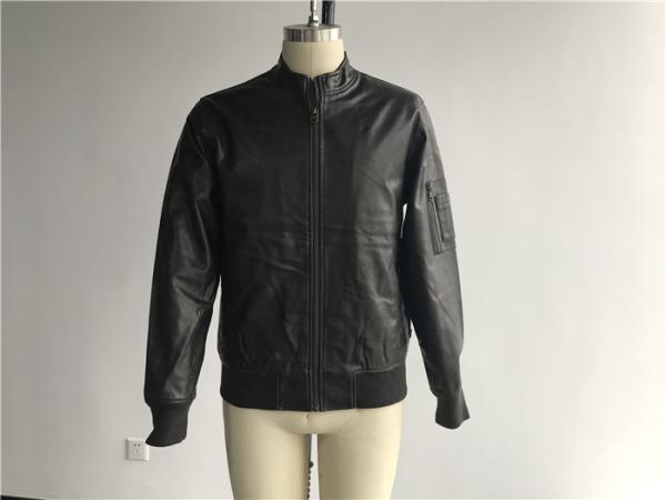 Buy cheap S-XL Size Levis Mens PU Jacket , Dark Brown Faux Leather Jacket LECO1734 from wholesalers