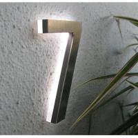 Buy cheap Silver Brush Metal House Door Numbers And Letters Halo Lighting product