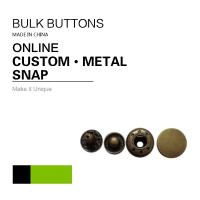 Buy cheap Custom On Snaps / Metal Color 4 Parts Snap Button Fasteners product