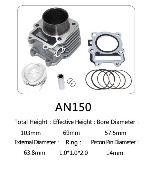 Buy cheap Suzuki AN 150 Accurate Motorcycle Single Engine Cylinder Kit 150cc Displacement from wholesalers