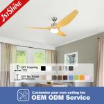 100% Copper DC Motor Modern Plastic Ceiling Fan With Led Light Remote Control