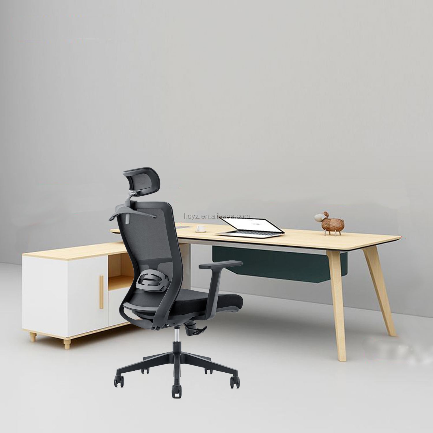 Commercial Furniture 3606ALP Adjustable Mesh Office Executive Chair with Fixed Armrest