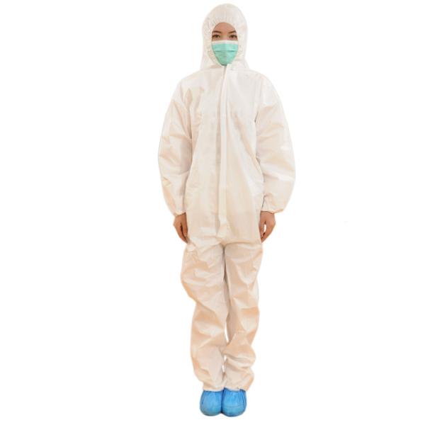 Buy cheap Durable Disposable Painters Coveralls , White Disposable Coveralls With Hood from wholesalers