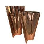 Stainless steel luxury gold flower box planter