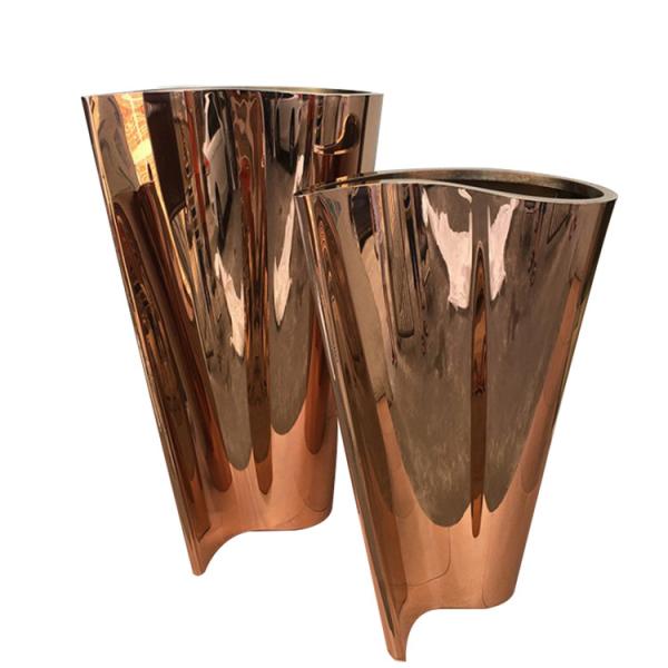 Buy cheap Custom gold metal wedding flower stand pot wedding decoration from wholesalers