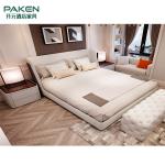 Customize Modern Villa Furniture Bedroom Furniture& Modern Style Bed With Ivory