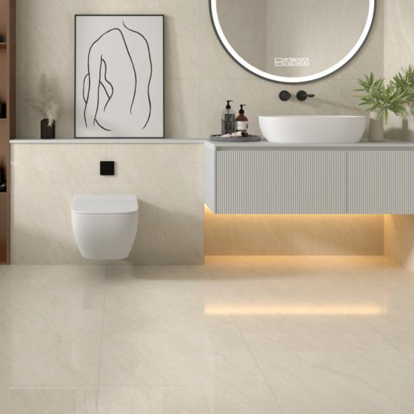 Buy cheap Polished White Indoor Porcelain Tiles With Polished Finish And 4 Pattern from wholesalers