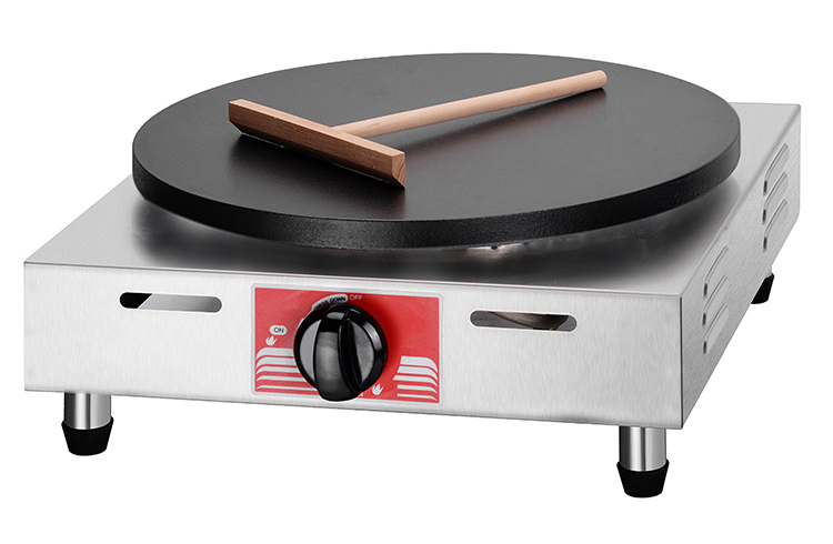 220V Single Pancake Gas Crepe Maker and Hot Plate for Hotel Breakfast