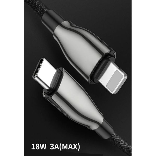 Zinc Alloy Usb C Pd To Lightning Cable 1.8m MFI Iphone Charging Usb Cable