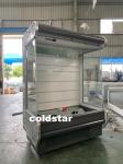 Vegetable Fruit Upright Commercial Open Display Chiller in Supermarket