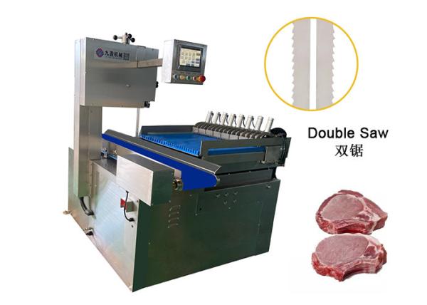 Buy cheap 440V 7.2HP High Output Meat Double Saw Cutting Machine Automatic Bones Cutter from wholesalers