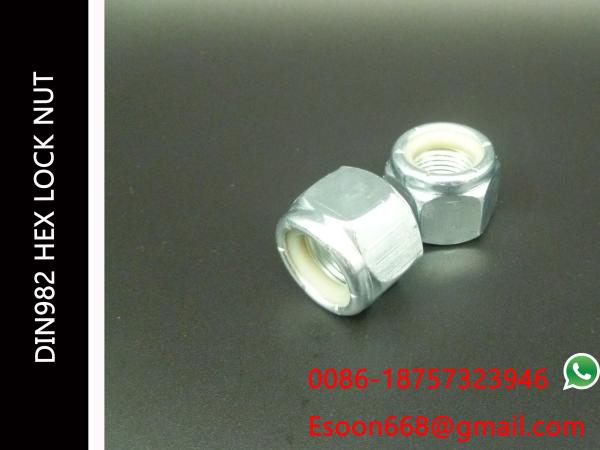 Buy cheap Prevailing torque type hex lock nuts DIN982,DIN6924,ISO7040 Zinc Plated,Carbon steel from wholesalers