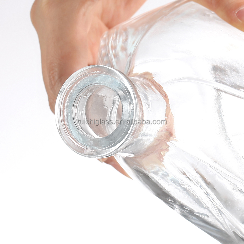 375ml 500ml 750ml Super Flint Glass Bottle for Luxury Whiskey Vodka Spirits Liquor