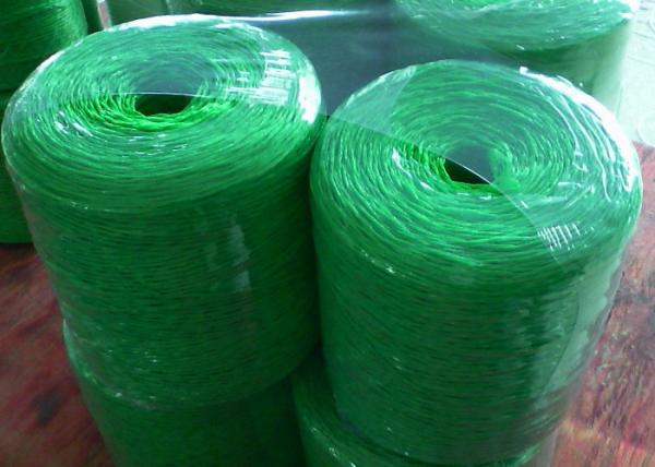 Quality 1-5mm Green Fibrillated Polypropylene Twisted Twine Rope For Agriculture for sale