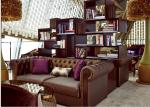 3 Seats Button Tufted Leather Sofa