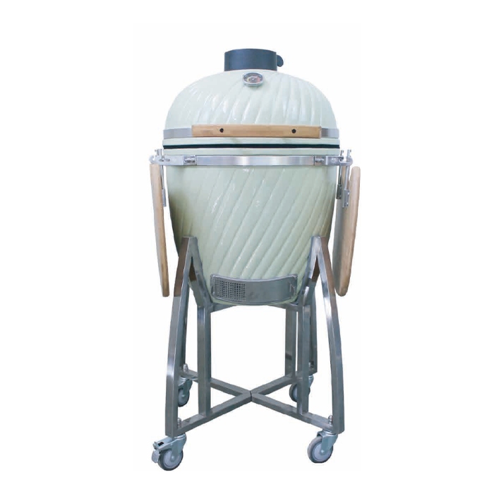 Outdoor BBQ Grill White Color 20inch Large Charcoal Kamado Grill