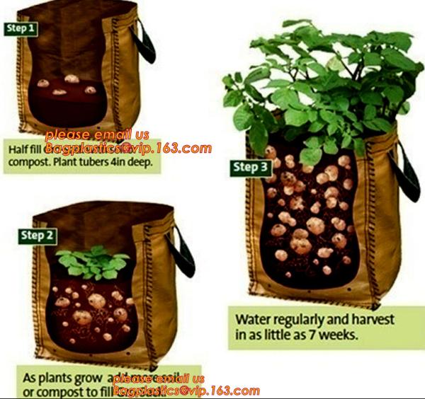 7 Gallon Grow Bags /Aeration Fabric Pots w/Handles (Black),Breathable Non-woven