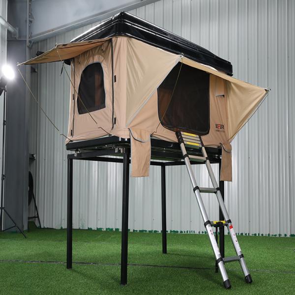 Buy cheap Straight Bracing Type Outdoor Hard Shell Car Roof Tent PU Coated from wholesalers