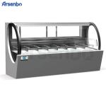 White 650L Ice Cream Scoop Display Freezer , Freestanding Commercial Gelato