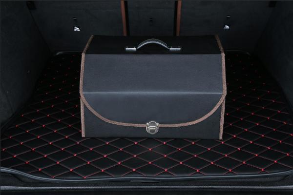 Buy cheap Car Trunk Organizer Box Storage Bag PU Leather Folding Auto Collapsible Cargo Storage Stowing Tidying Car Accessories from wholesalers