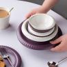 Buy cheap Nordic Porcelain Tableware Glaze Matte Purple Ceramic Dinner Plate Set Dinnerware from wholesalers