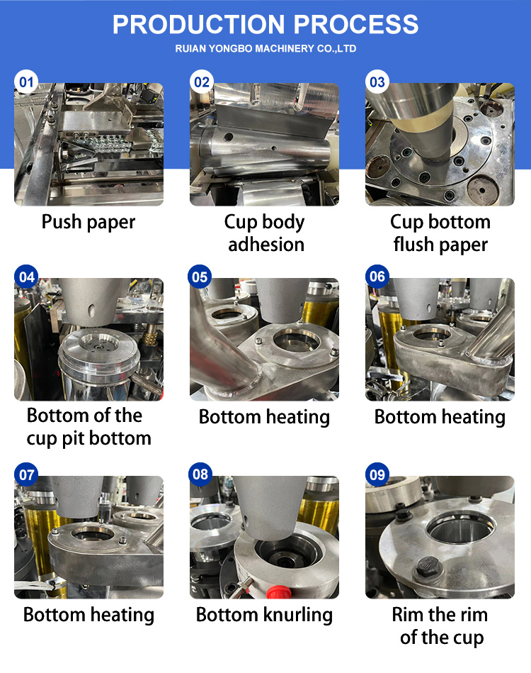 Customized Copper Bar Cup Boned Way Paper Cup Machine Fully Automatic Production Line for Tea Cup Forming