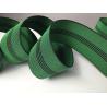 Buy cheap 3 Inch Sofa Elastic Webbing High Tenacity Band Green With 4 Black Lines from wholesalers