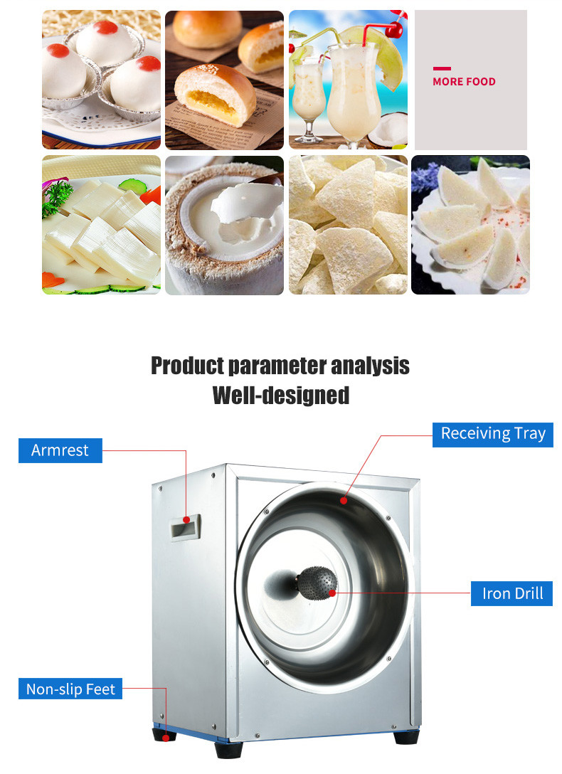 Stainless Steel Electric Coconut Processing Machine 180w