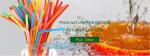 PLA Plant Based, Individual Wrap, Cocktail Drinking Straw, Eco Friendly, Corn