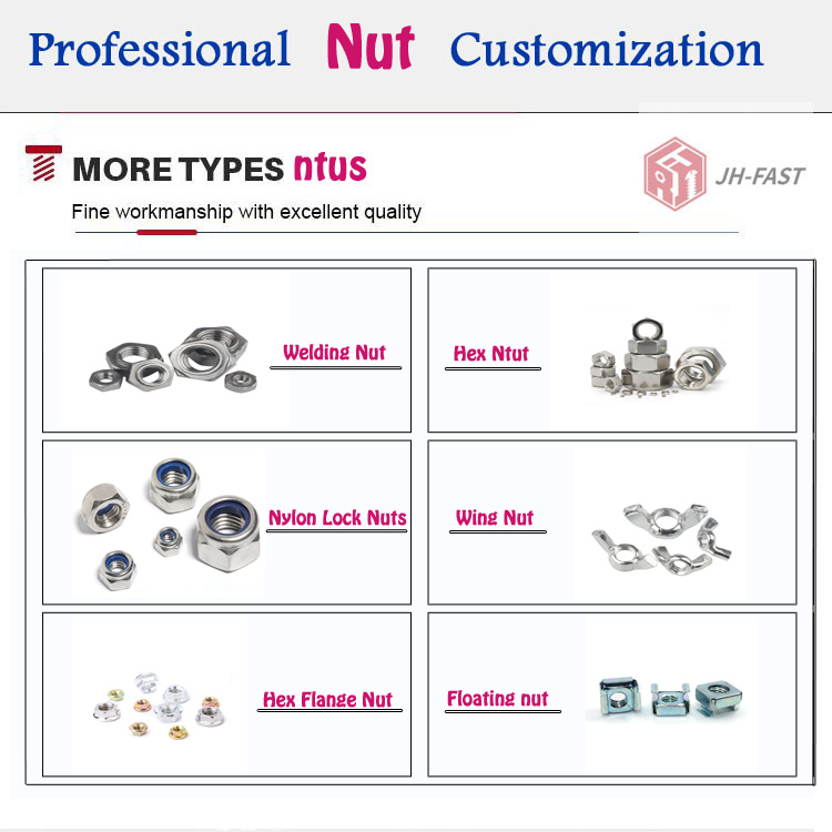 100% Inspection Before Shipment Din 934 Hex Nuts M4 M6 M8 M10 M12 M16 M24 SUS 304 316