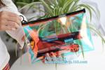 translucent plastic PVC slider bags frosted EVA zipper packaging bag, PVC slider