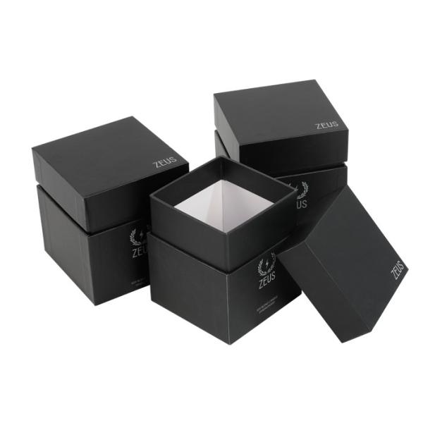 Buy cheap Matte Black Cosmetic Cream Box Skincare Cream Jar Packaging With Lid from wholesalers