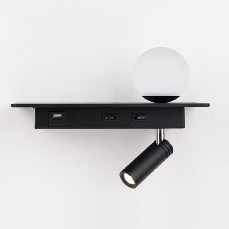 USB led reading light 3W beadboard wall lighting led bed lamp headboard acrylic ball light bedside wall lamp background